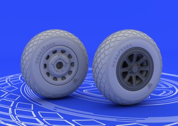 Eduard 648092 1/48 Aircraft- P51 Wheels for TAM (Resin)