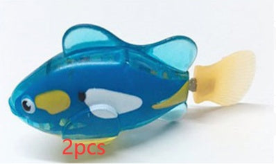 Interactive Electric Swimming Robot Fish Toy – Flashing LED Water Toy