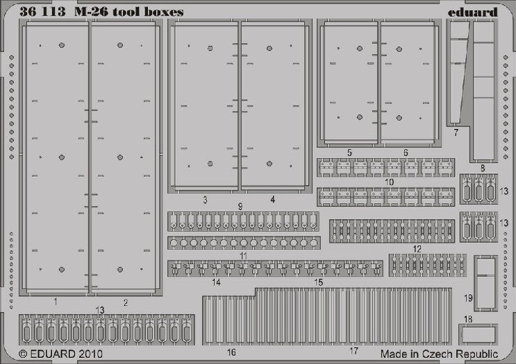 Eduard 36113 1/35 Armor- M26 Tool Boxes for HBO