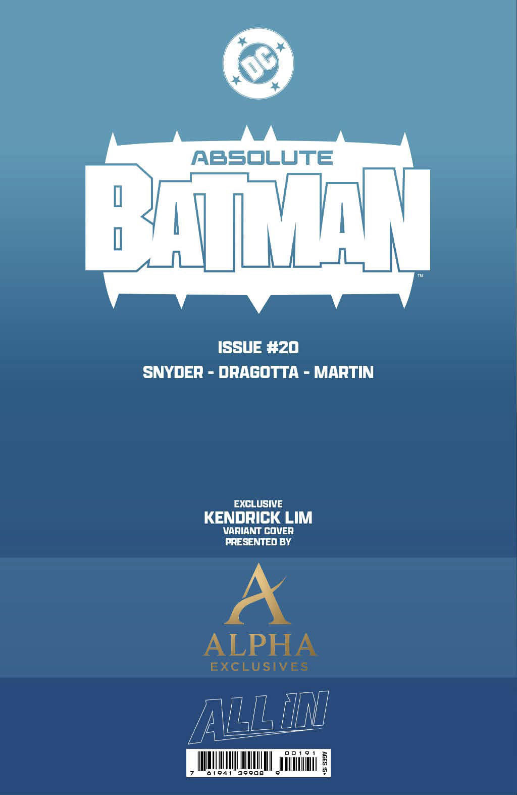 Absolute Batman #20 KENDRICK "KUNKKA" LIM Big Dex Exclusive Trade Dress