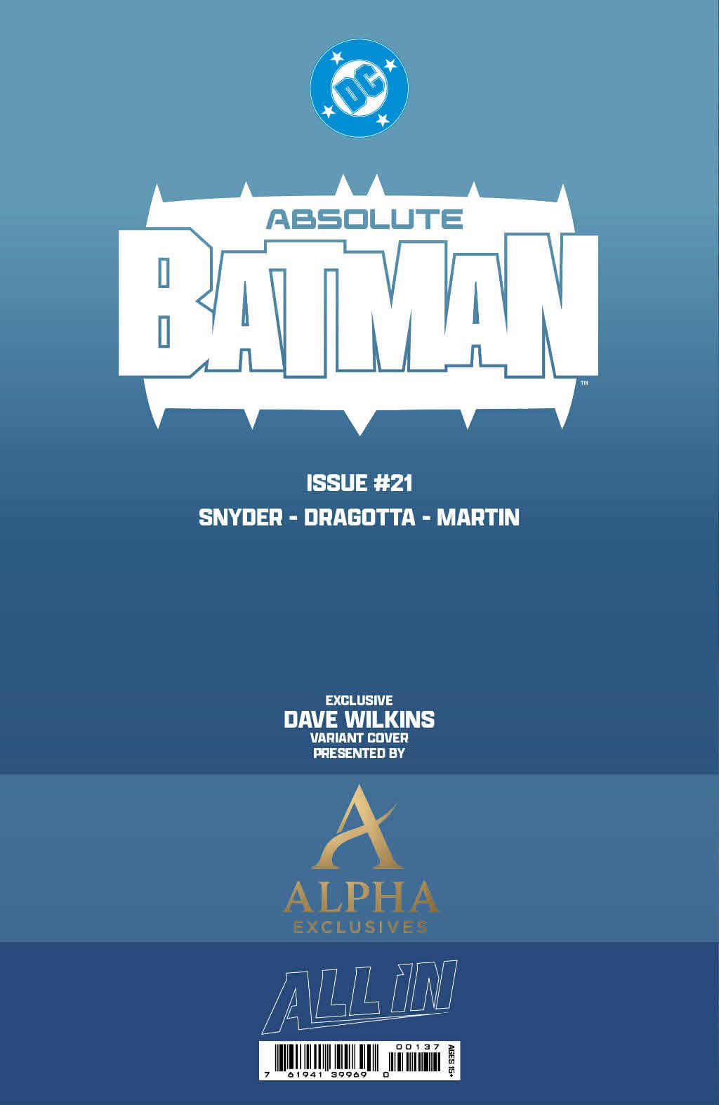Absolute Batman #21 DAVE WILKINS Big Dex HeroesCon Exclusive Trade Dress