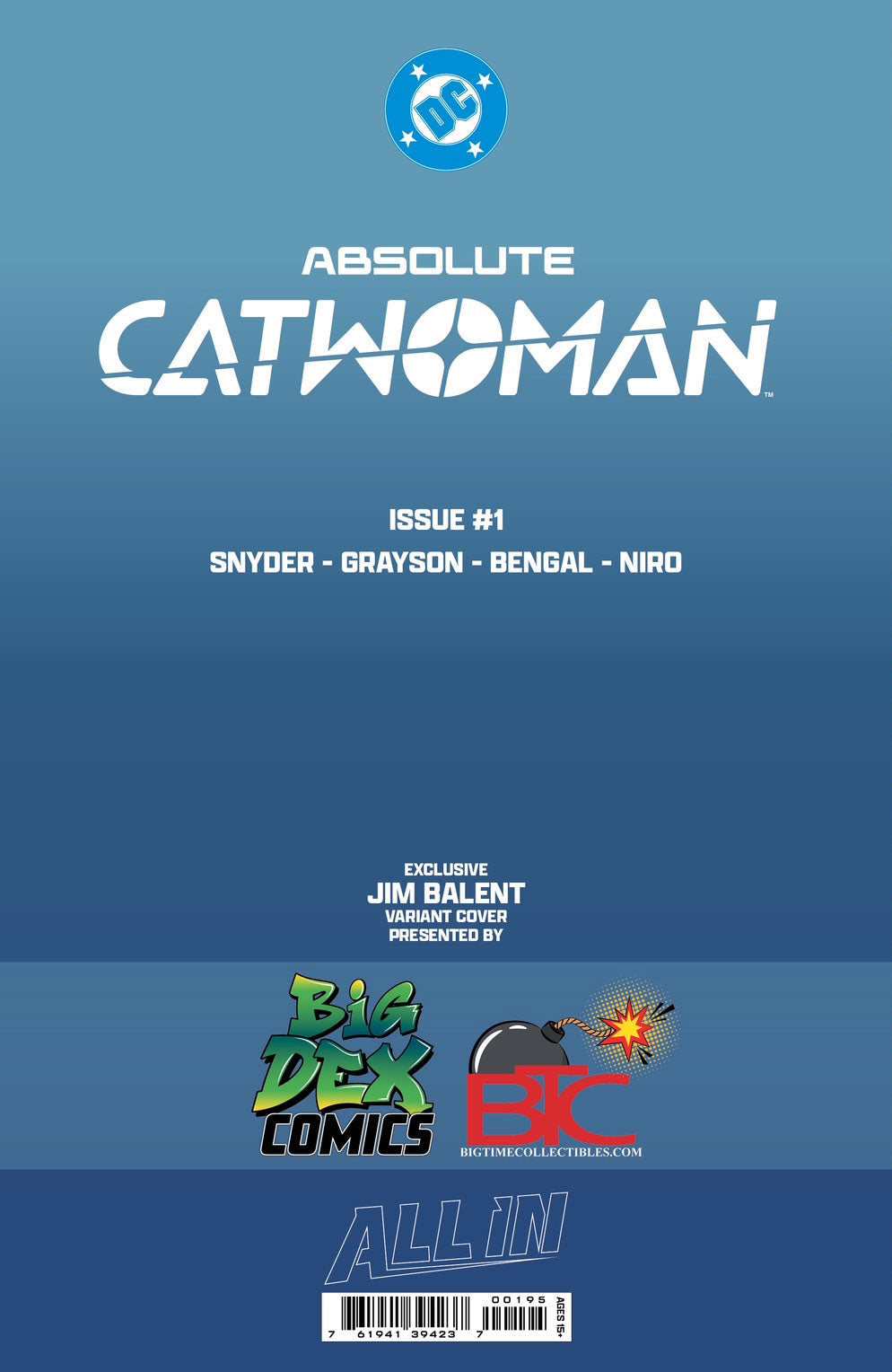 Absolute Catwoman #1 JIM BALENT Exclusive Set of 3