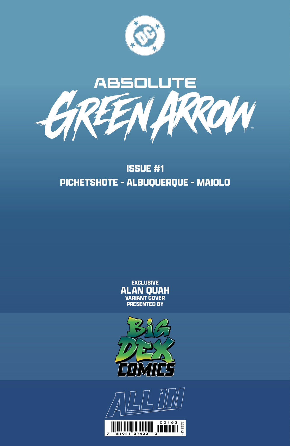 Absolute Green Arrow #1 ALAN QUAH Trade, Virgin & Foil Set of 3
