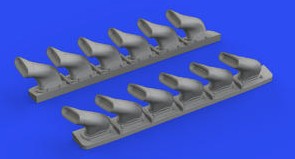 Eduard 648669 1/48 Aircraft- Spitfire Mk V Six-Stacks Exhausts Fishtail for EDU
