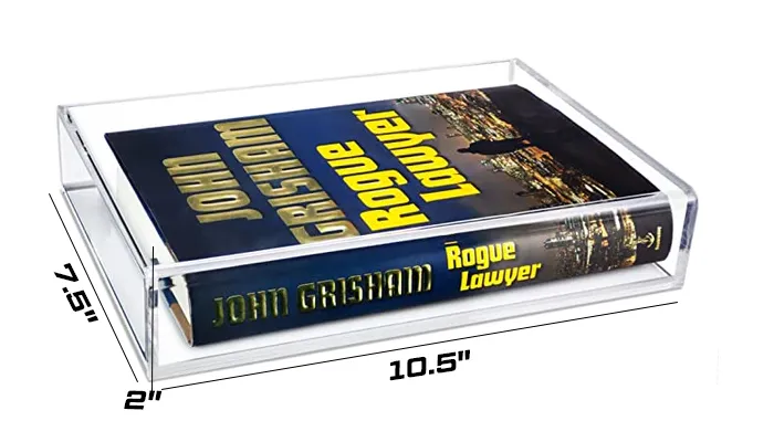 Acrylic Slide Back Book Display Cases