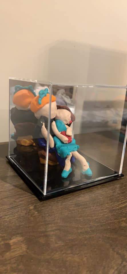 Versatile Acrylic Display Cases with Double Sheet Base with Mirror Case