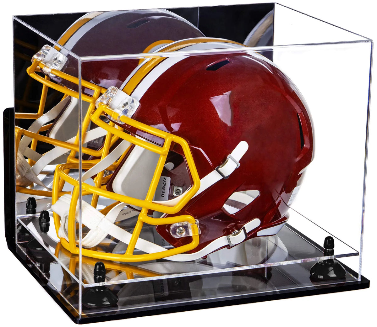 Acrylic Full Size Football Helmet Display Case - Mirror Wall Mounts (A002/V44)