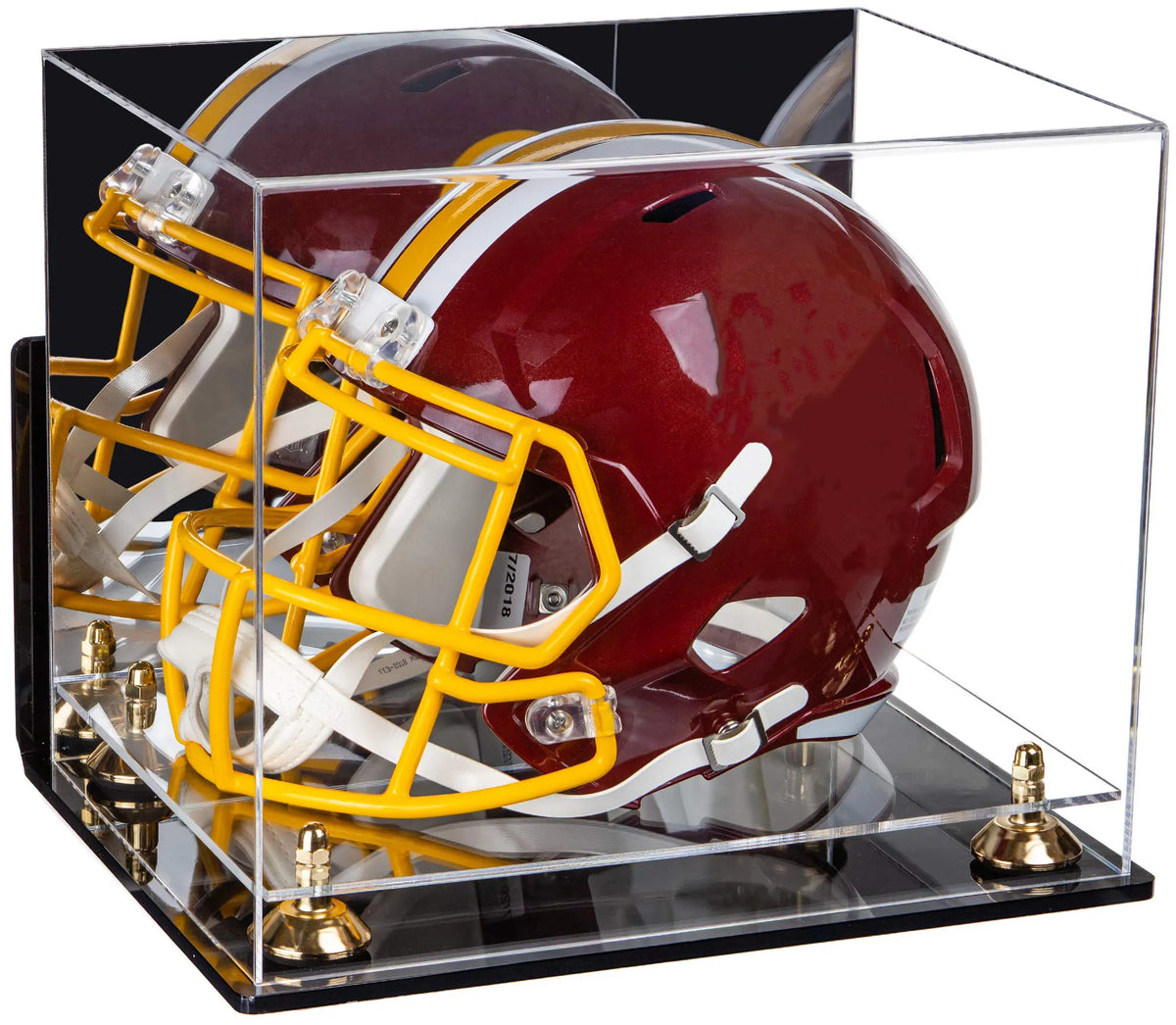 Acrylic Full Size Football Helmet Display Case - Mirror Wall Mounts (A002/V44)