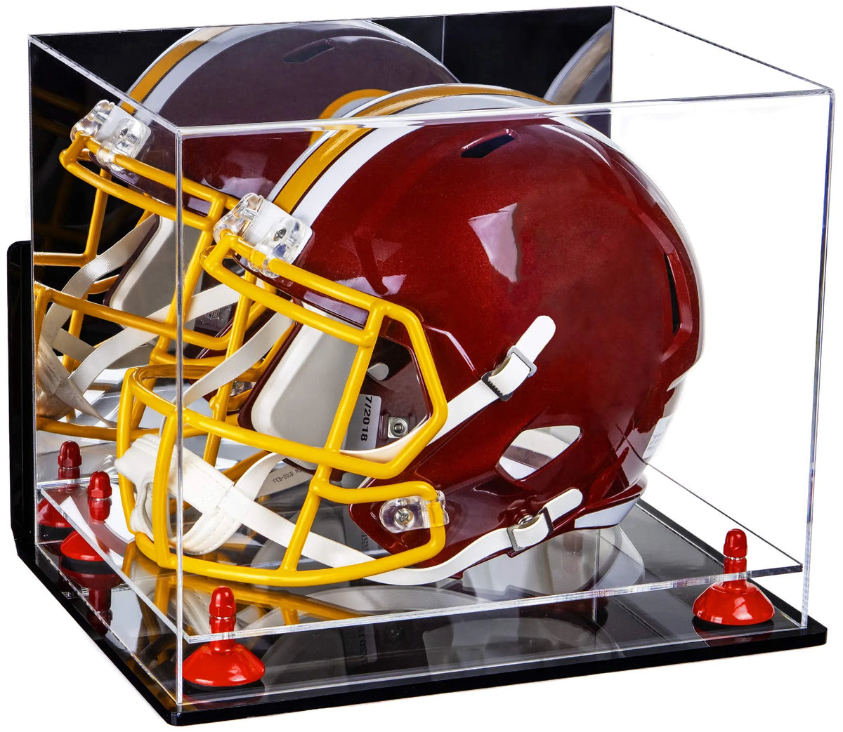 Acrylic Full Size Football Helmet Display Case - Mirror Wall Mounts (A002/V44)