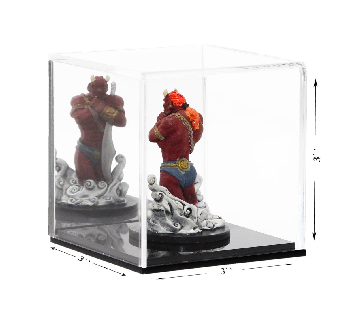 Versatile Acrylic Display Cases with Double Sheet Base with Mirror Case