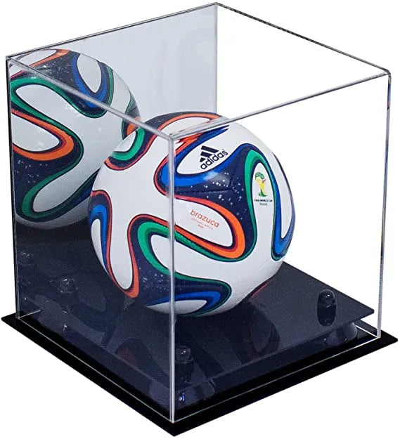 Mini/Miniature (not Full Size) Soccer Ball Display Case - Mirror No Wall Mounts (A015/B03)