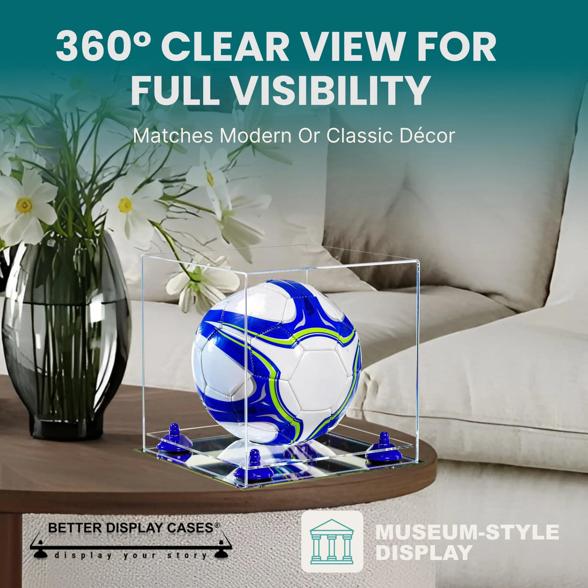 Acrylic Soccer Ball Display Case - Clear (A027/B02)