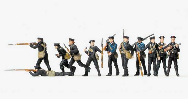 Preiser 16569 HO Scale Military Soviet Union Unpainted Marine Light Infntry (11)