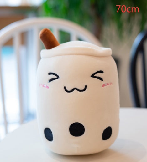 Plush Boba Tea Pillow – Soft Stuffed Bubble Tea Cup Cushion Gift