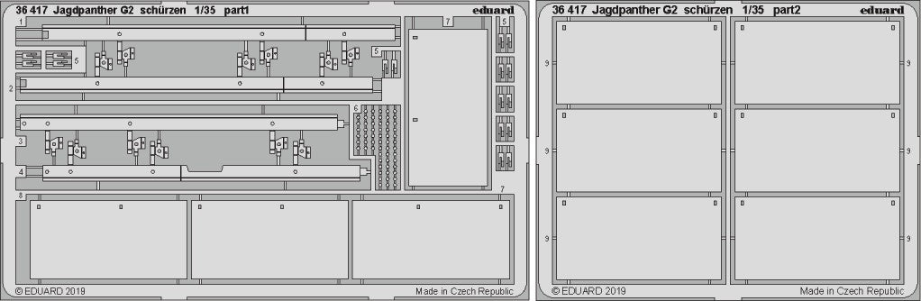 Eduard 36417 1/35 Armor- Jagdpanther G2 Schurzen for MGK