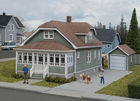 Walthers Cornerstone 933-3791 HO Scale Updated American Bungalow Kit