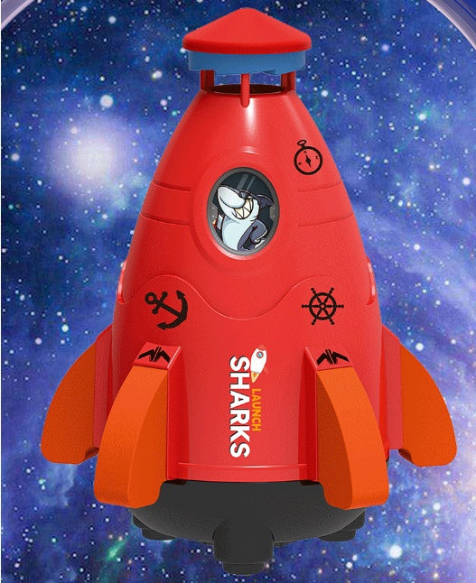 Kids Space Rocket Sprinkler – Spinning Water Spray Toy for Outdoor Fun