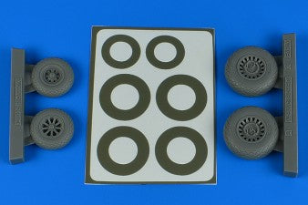 Aires 4847 1/48 A26B/C (B26B/C) Invader Early Diamond Pattern Wheels & Masks