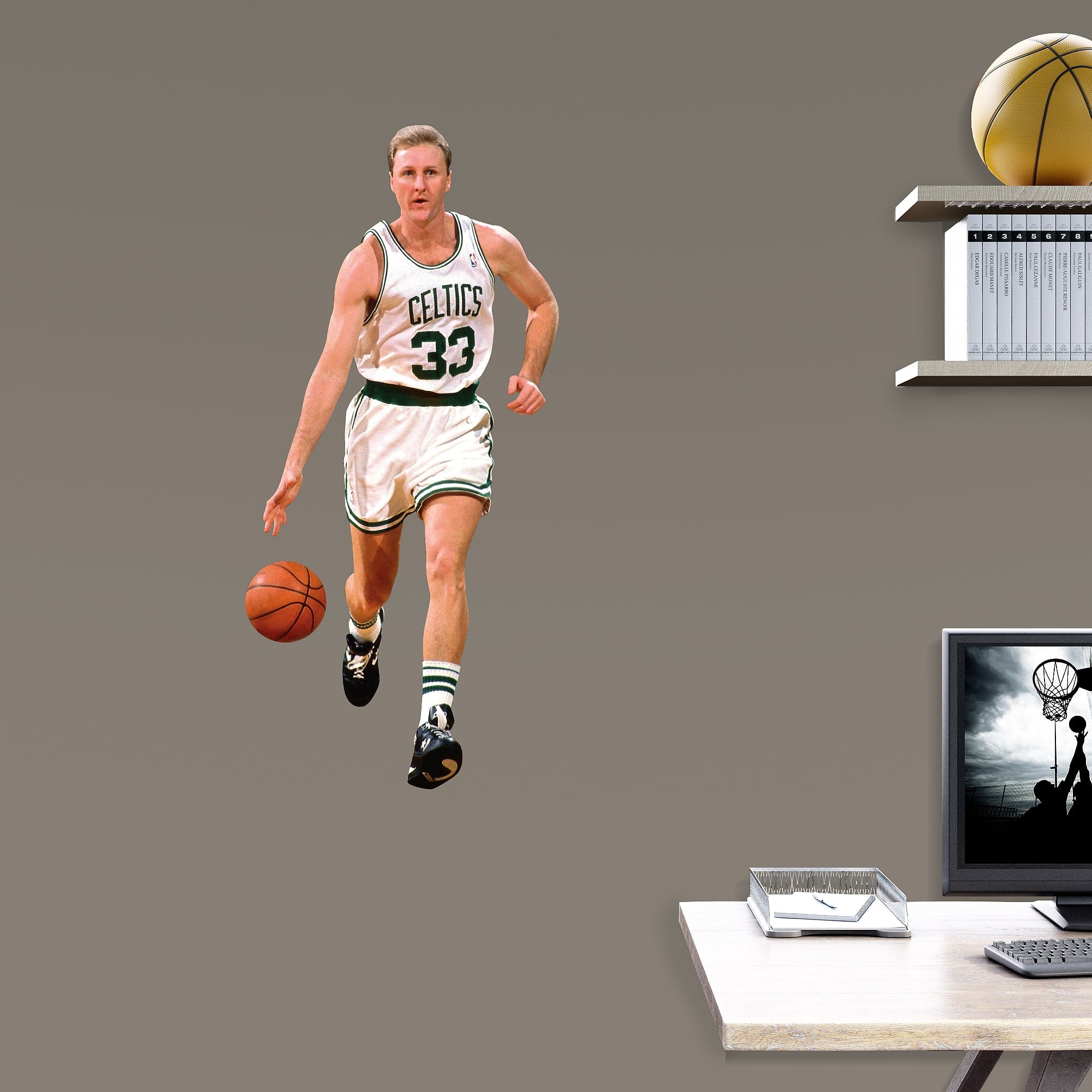 Larry Bird - RealBig Collection - Official NBA - Boston Celtics - Reusable Vinyl Wall Decals #1