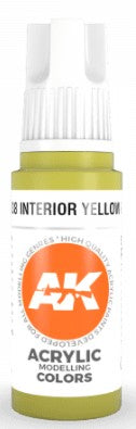 AK Interactive 11138 Interior Yellow Green 3G Acrylic Paint 17ml Bottle