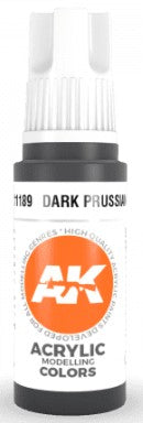 AK Interactive 11189 Dark Prussian Blue 3G Acrylic Paint 17ml Bottle