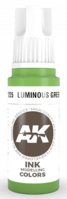 AK Interactive 11225 Luminous Green Ink 3G Acrylic Paint 17ml Bottle (D)