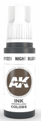 AK Interactive 11228 Night Blue Ink 3G Acrylic Paint 17ml Bottle (D)