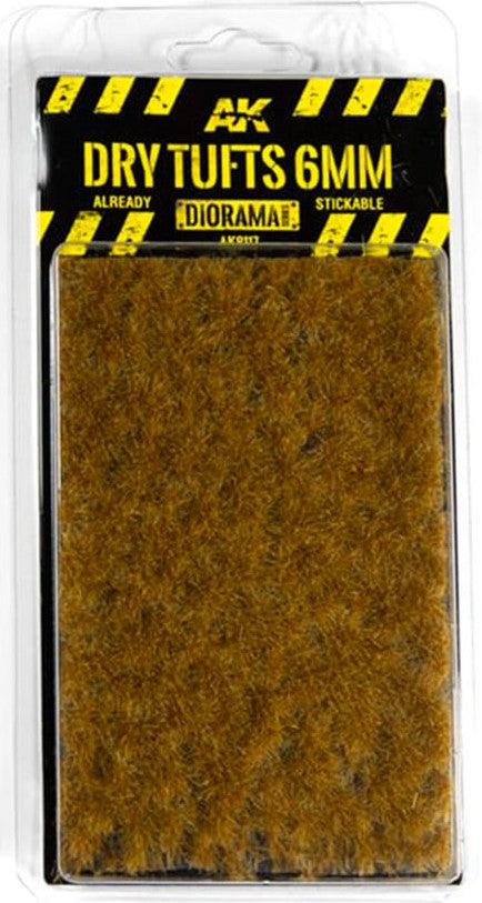 AK Interactive 8117 Diorama Series: Dry Tufts 6mm (Self Adhesive)