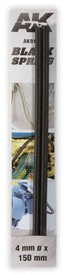 AK Interactive 9187 Black Spring 4mm x 6" (2) (D)