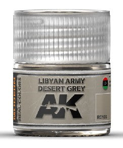 AK Interactive RC103 Real Colors: Libyan Army Desert Grey Acrylic Lacquer Paint 10ml Bottle