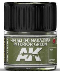 AK Interactive RC307 Real Colors: IJN M3 (N) Nakajima Interior Green Acrylic Lacquer Paint 10ml Bottle