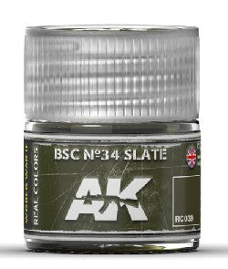 AK Interactive RC39 Real Colors: BSC Nº34 Slate Acrylic Lacquer Paint 10ml Bottle