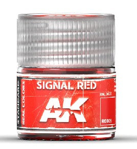 AK Interactive RC5 Real Colors: Signal Red Acrylic Lacquer Paint 10ml Bottle