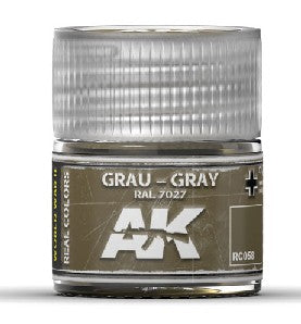AK Interactive RC58 Real Colors: Grey RAL7027 Acrylic Lacquer Paint 10ml Bottle