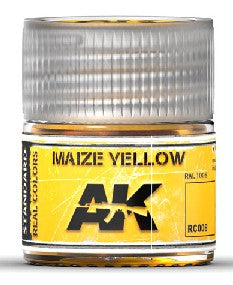 AK Interactive RC8 Real Colors: Maize Yellow Acrylic Lacquer Paint 10ml Bottle