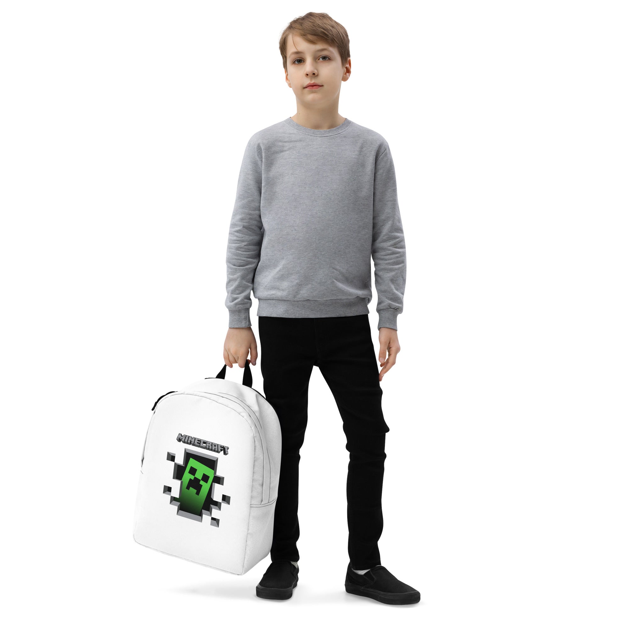 Minecraft Creeper Design Minimalist Backpack