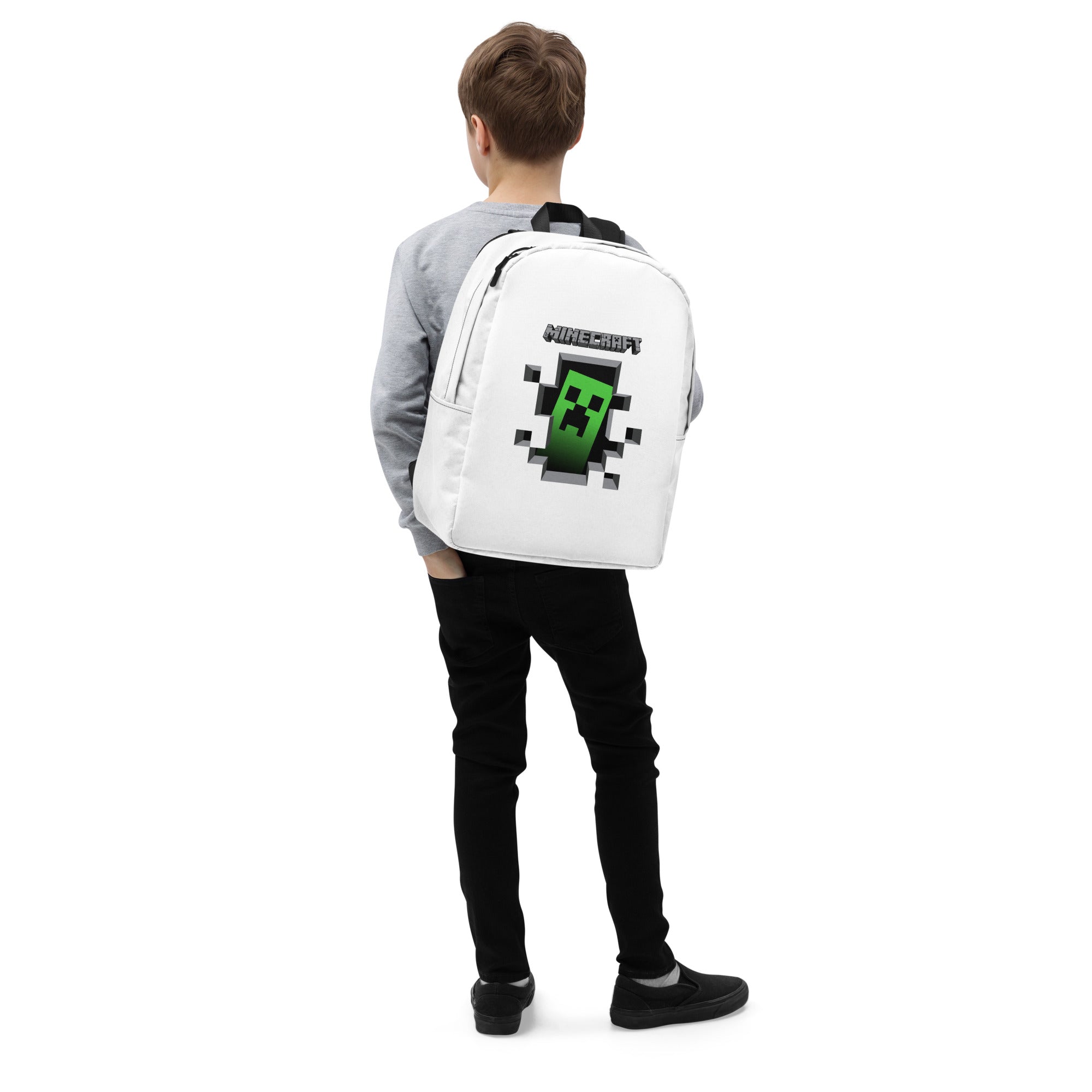 Minecraft Creeper Design Minimalist Backpack