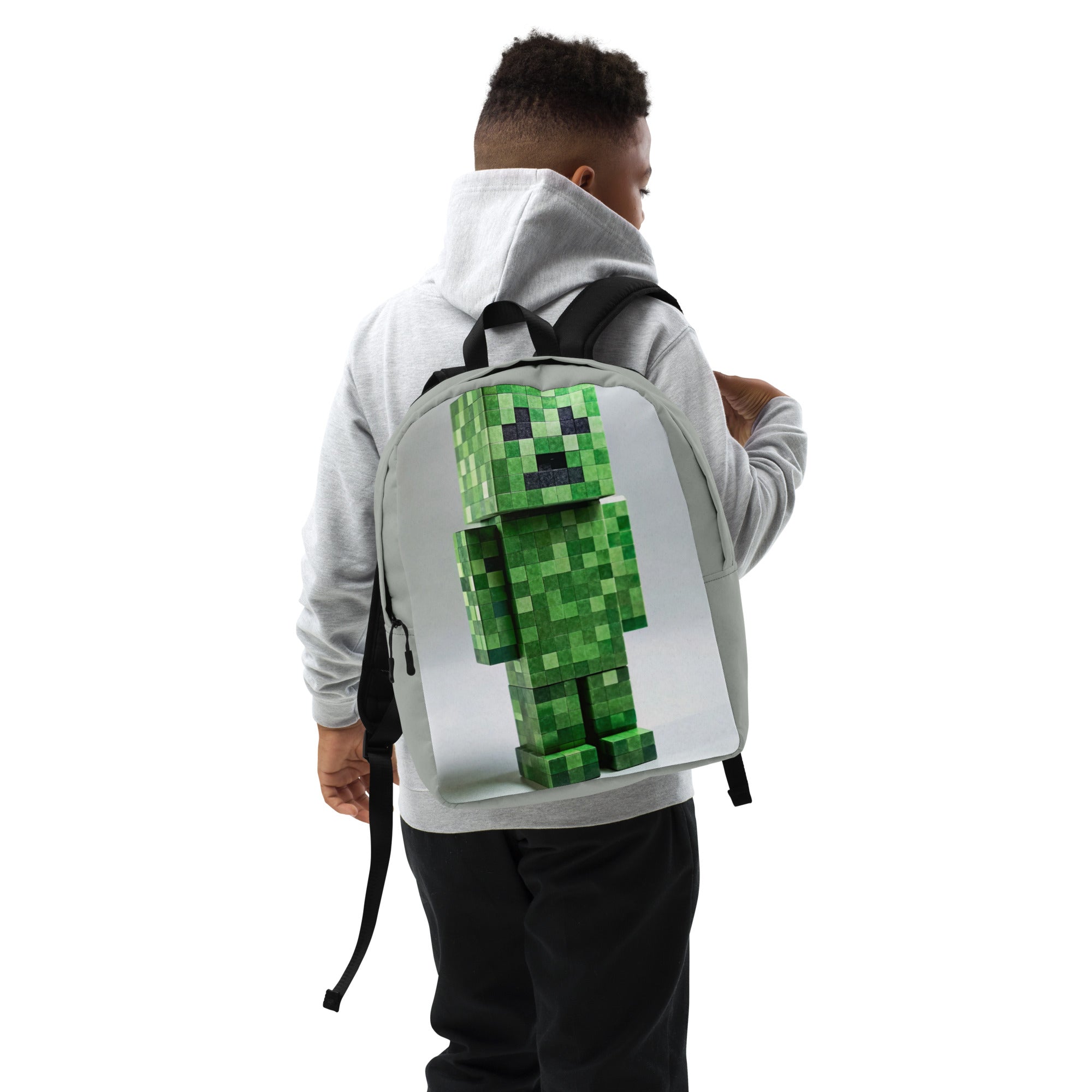 Bold Minecraft Creeper Art Minimalist Backpack