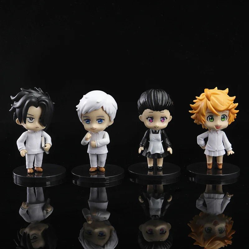 Anime The Promised Neverland PVC Toys 4 Piece Set