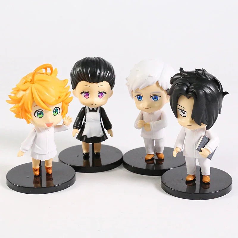 Anime The Promised Neverland PVC Toys 4 Piece Set