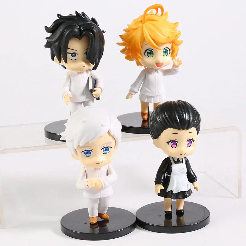 Anime The Promised Neverland PVC Toys 4 Piece Set