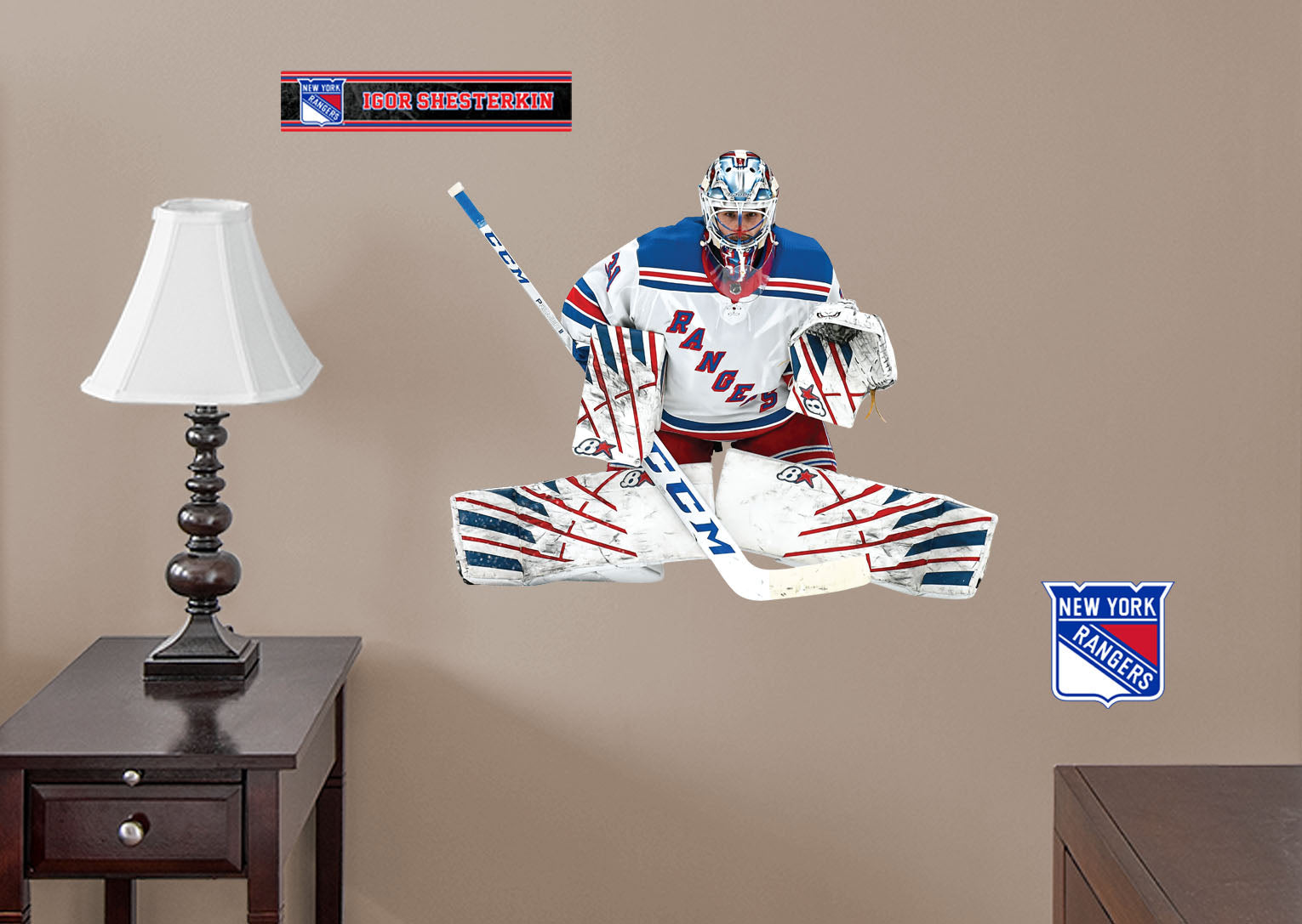 Igor Shesterkin - RealBig Collection - Official NHL - New York Rangers - Reusable Vinyl Wall Decals #1