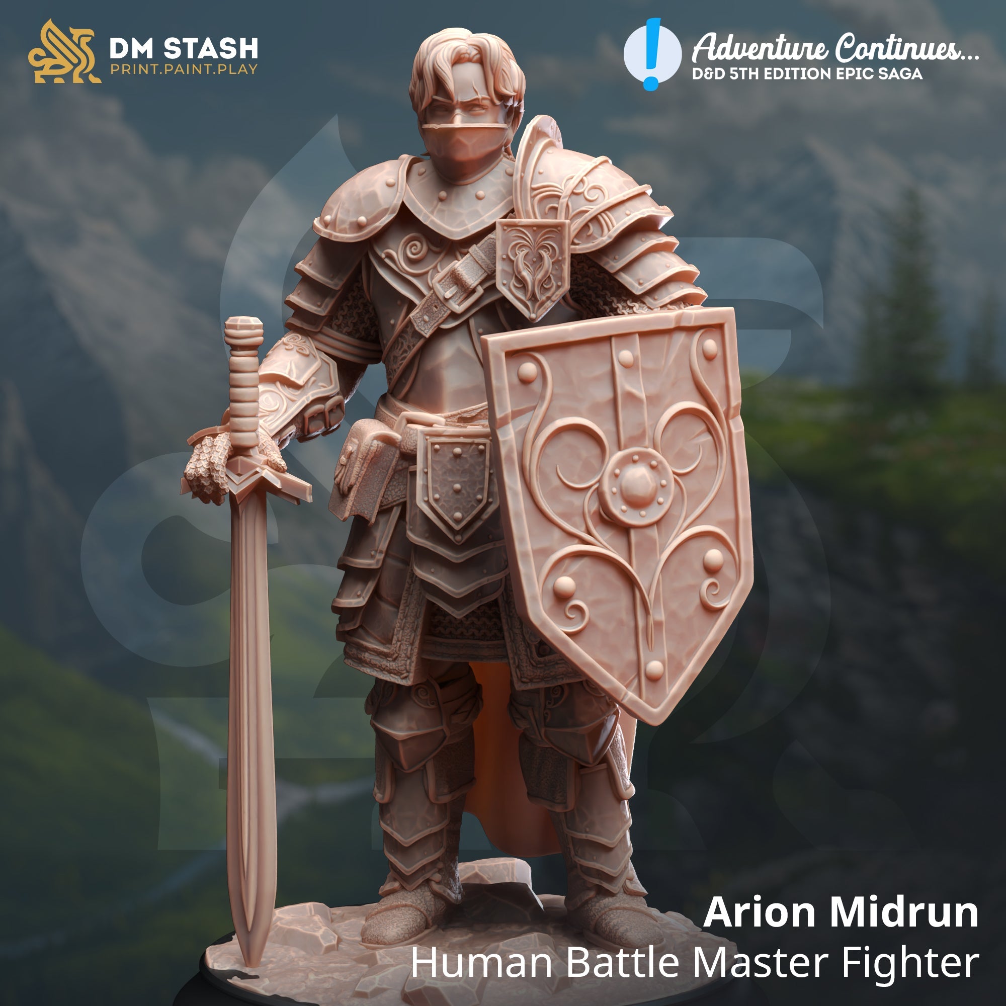 Arion Midrun, Battle Master (Male Human Fighter)