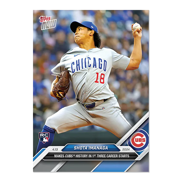 2024 Topps Now Shota Imanaga #72 Rookie RC Baseball Card