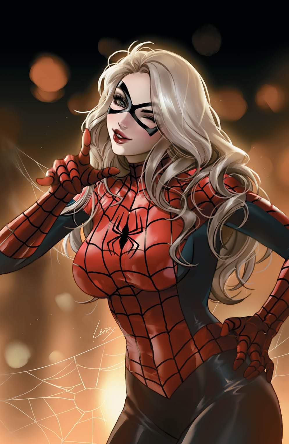 AMAZING SPIDER-MAN #39 (LEIRIX LI EXCLUSIVE BLACK CAT TRADE/VIRGIN VARIANT SET)