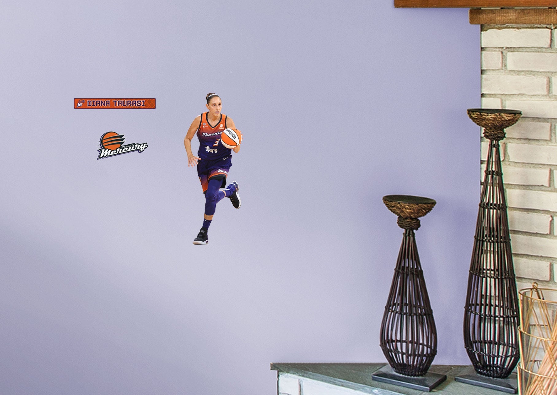 Diana Taurasi - RealBig Collection - Official WNBA - Phoenix Mercury - Reusable Vinyl Wall Decals
