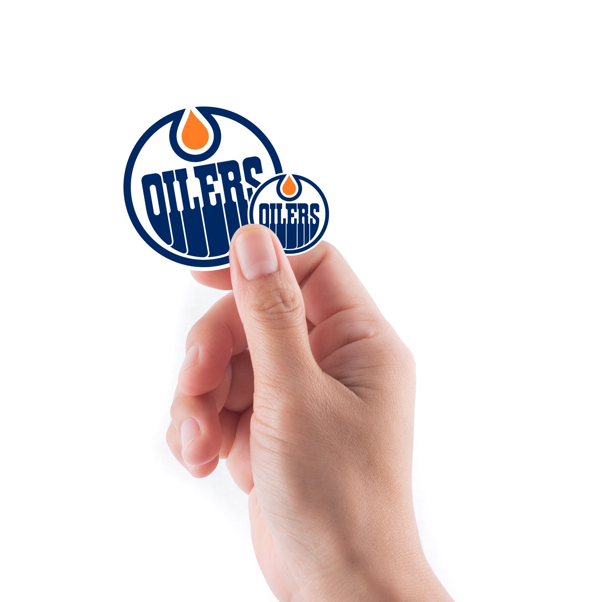 Edmonton Oilers - 5 Logo Minis (Mixed Sizes) - Official NHL - Reusable Vinyl Decals