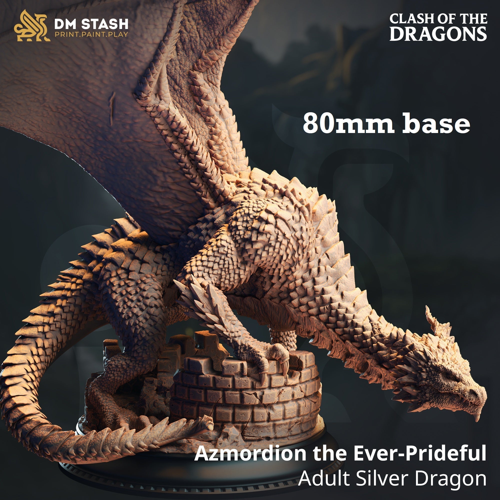 Azmordion the Ever-Prideful (Adult Silver Dragon)