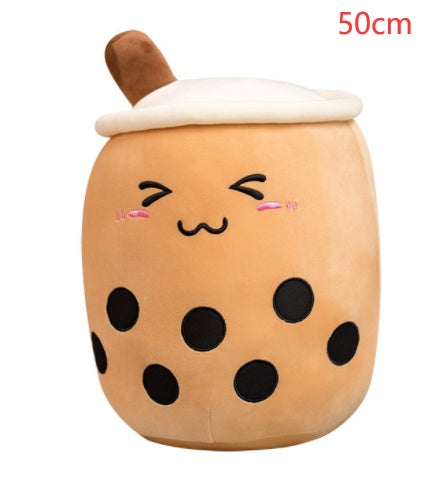 Plush Boba Tea Pillow – Soft Stuffed Bubble Tea Cup Cushion Gift