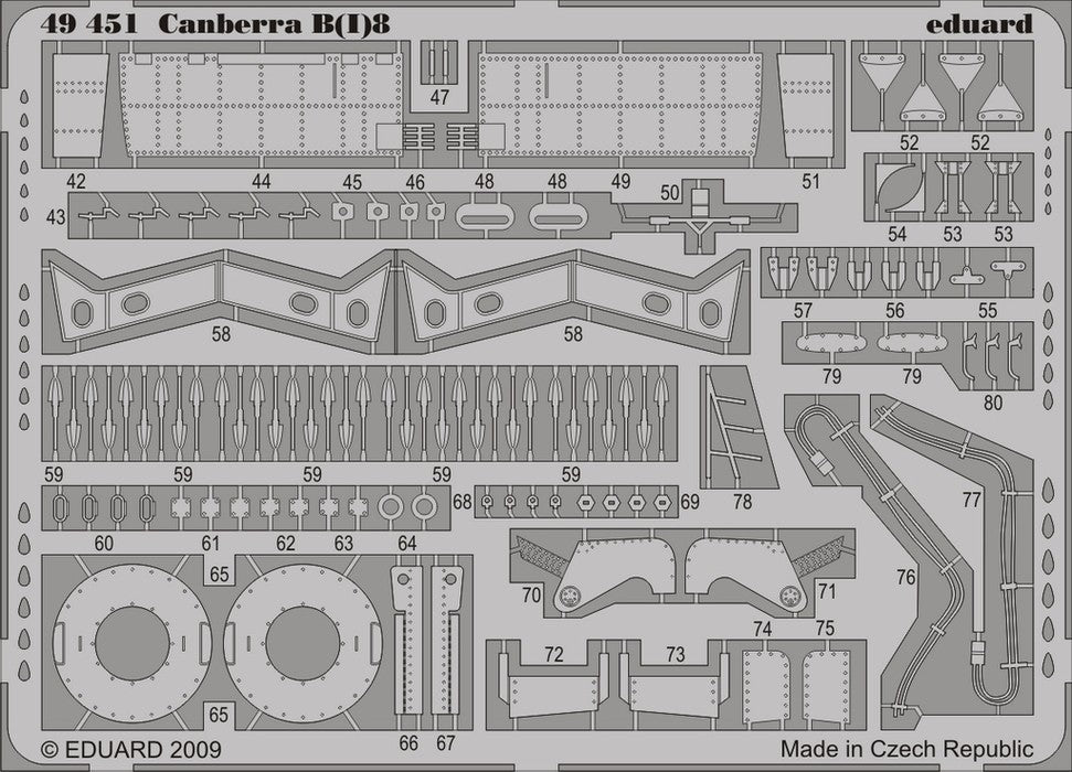 Eduard 49451 1/48 Aircraft- Canberra B(I)8 for ARX (Painted Self Adhesive)